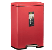 سطل 50 لیتر مستطیل اسمارت اسمارت طرح MADISON رنگ قرمز کد 9361-P-BR