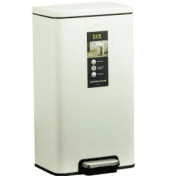 سطل 30 لیتر مستطیل اسمارت اسمارت طرح MADISON رنگ سفید کد 9361-P-WH