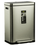 سطل 47 لیتر مستطیل اسمارت طرح PRO رنگ استیل کد 2368-MMT