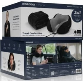 ست سفر پرودو Travel Comfort Duo با بالش گردنی و پتوی فلانل نرم | حمل آسان و سبک — تصویر ۲