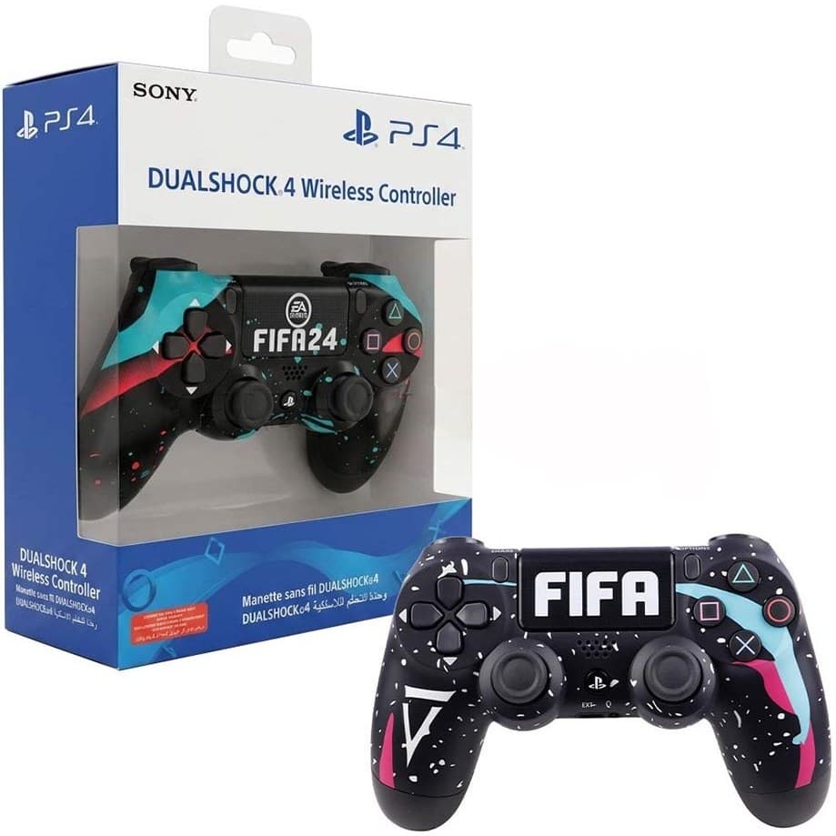 دسته بازی های کپی سونی مدل SONY PS4 Dualshock 4 HIGH COPY FIFA24 مشکی سبز