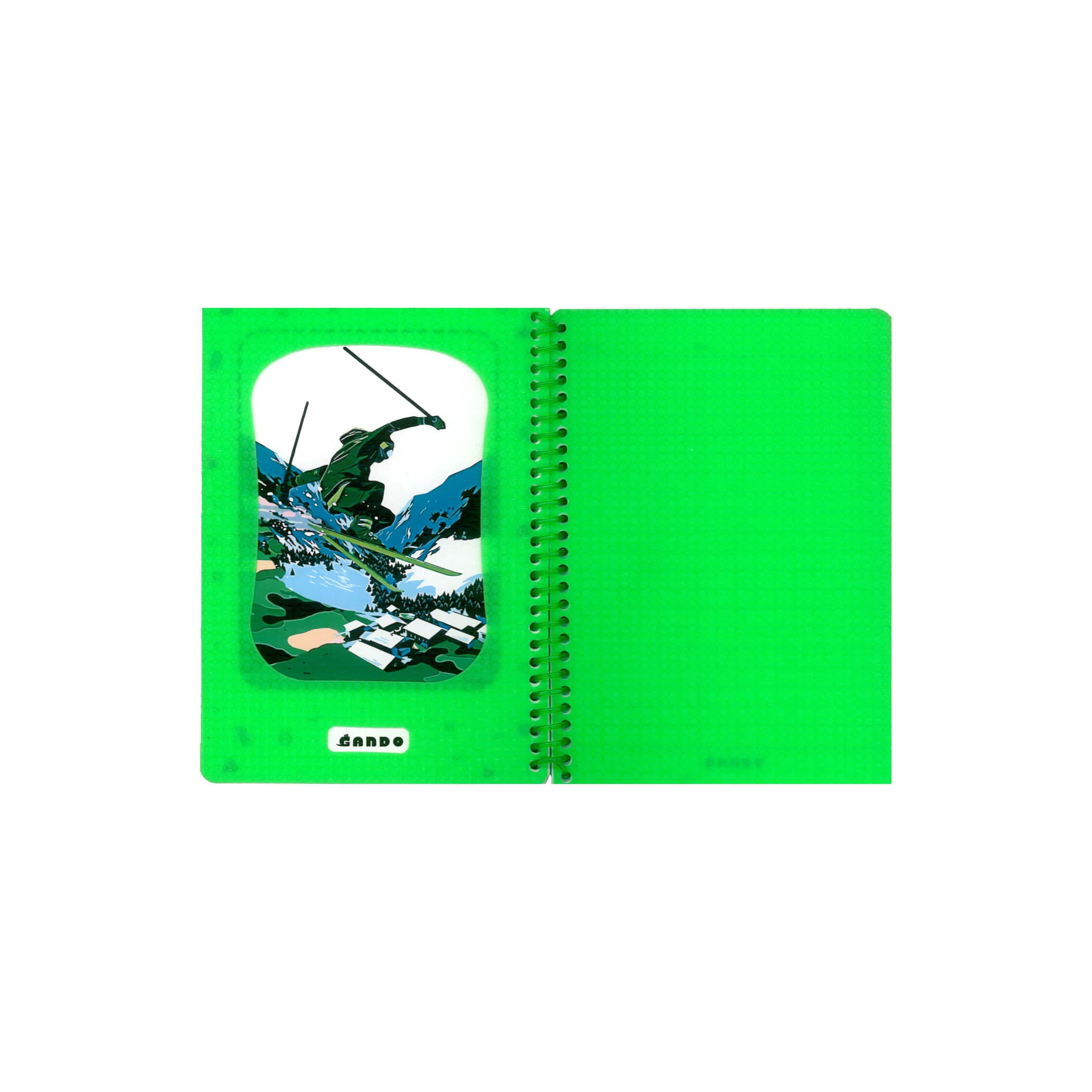 دفترچه یادداشت سیمی قابدار مدل اسکی سوار کد GA116