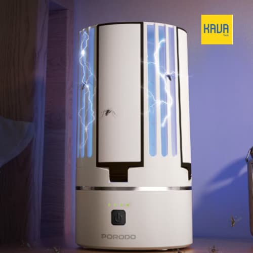 چراغ حشره‌کش قابل‌حمل دوکاره پرودو Porodo Lifestyle 2-in-1 Portable Insect Killer Lamp مدل PL-IN2K – سفید — تصویر ۳