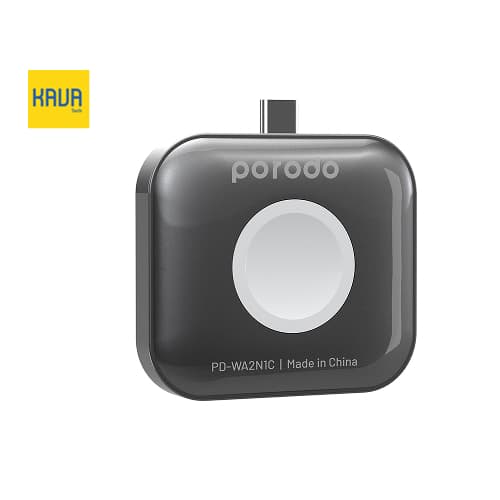 شارژر وایرلس اپل واچ و ایرپاد پرودو مدل Porodo Dual-Dock Wireless Charger PD-WA2N1C-GY
