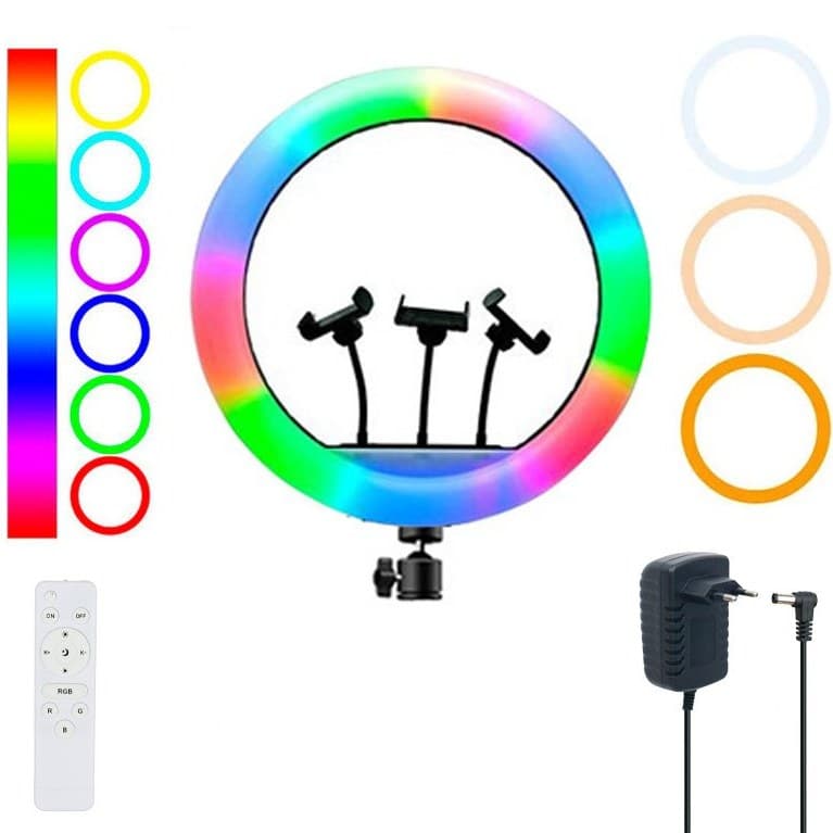رینگ لایت 22 اینچ RGB LED 3D-56 همراه پایه — تصویر ۵