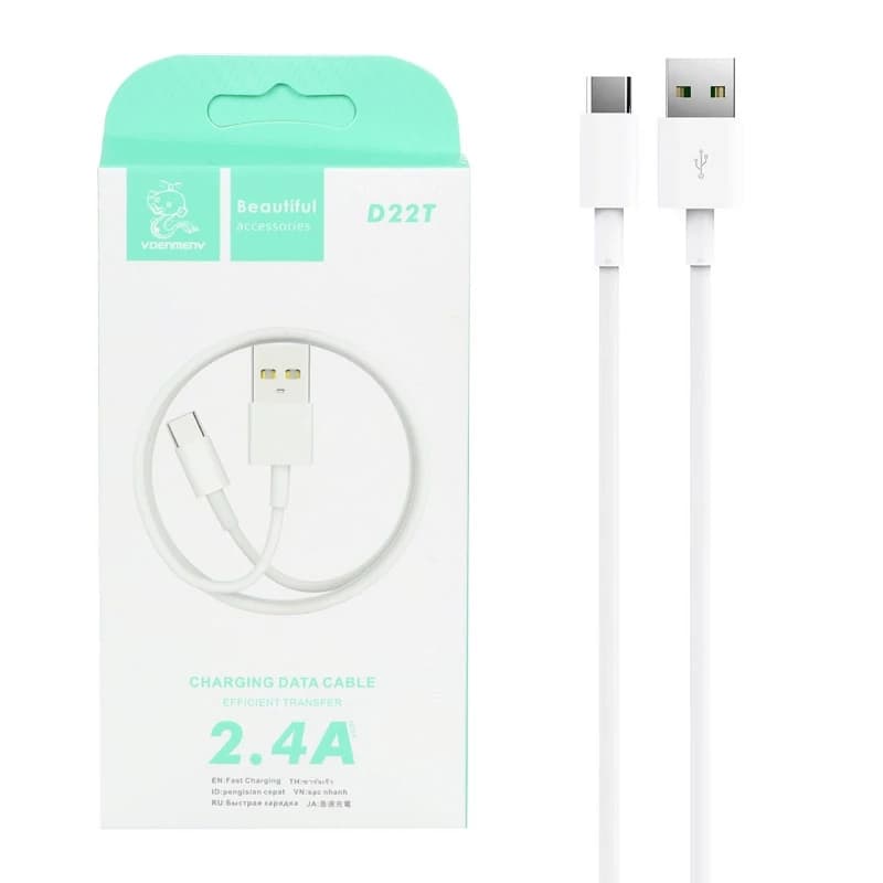 کابل شارژ Type-C اورجینال DENMEN مدل D22T — تصویر ۵