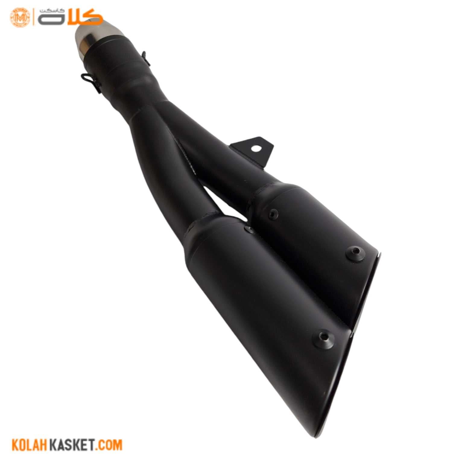 اگزوز قهرمانی موتور سیکلت اکروپویچ دو لول مشکی کد AK32 — تصویر ۱۰