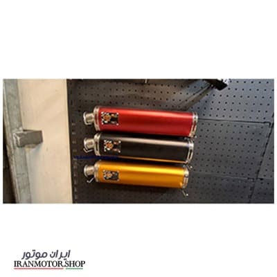 اگزوز قهرمانی موتور تریل زرشکی و طلایی — تصویر ۲