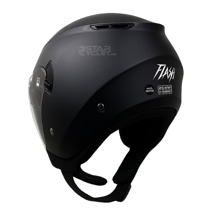 کلاه کاسکت بدون فک FLASH مدل 868 MATT BLACK — تصویر ۶
