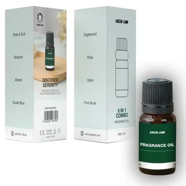 اسانس خوشبو کننده گرین لاین مدل Green Lion Combo fragrance oil بسته 8 عددی — تصویر ۲