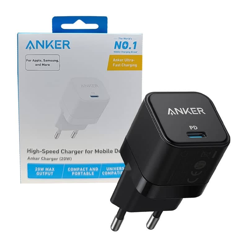آداپتور شارژر 2پین پورت PD انکر 20w مدل Anker A2149