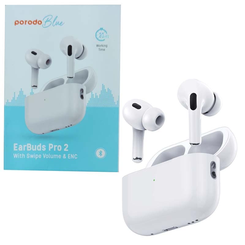 هندزفری بلوتوثی پورودو Porodo Blue Earbuds Pro 2 with ENC