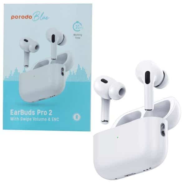 هندزفری بلوتوثی پورودو Porodo Blue Earbuds Pro 2 with ENC — تصویر ۲