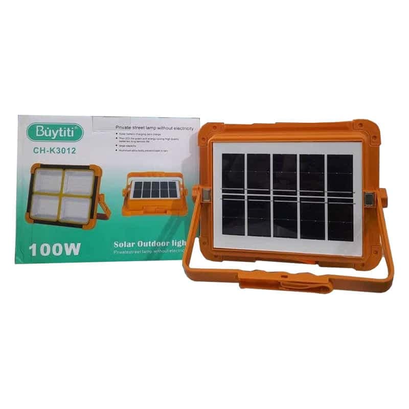 چراغ پروژکتور شارژی پنل خورشیدی 100وات VARSU Solar JY-IP66
