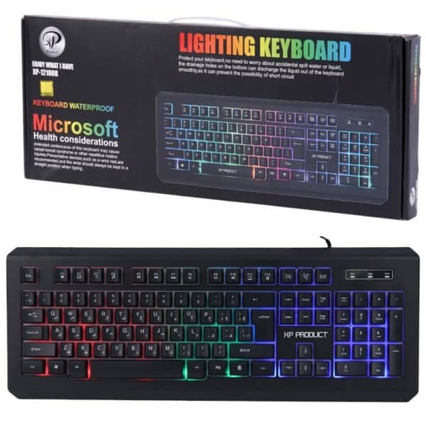 کیبورد سیمدار گیمینگ XP 12100R بک لایت دار — تصویر ۳