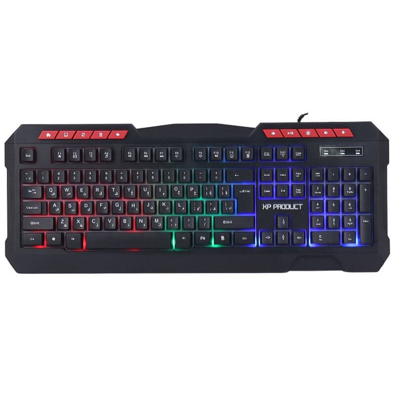 کیبورد سیمدار گیمینگ مولتی مدیا XP 12700R بک لایت دار — تصویر ۷