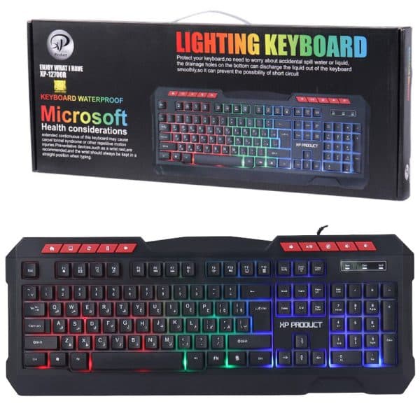 کیبورد سیمدار گیمینگ مولتی مدیا XP 12700R بک لایت دار — تصویر ۲