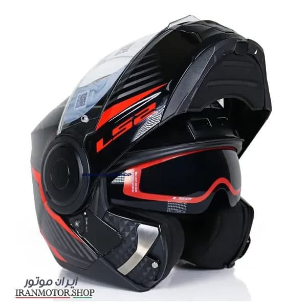 کلاه کاسکت فک متحرک ال اس تو مدل FF902 Scope Red — تصویر ۲