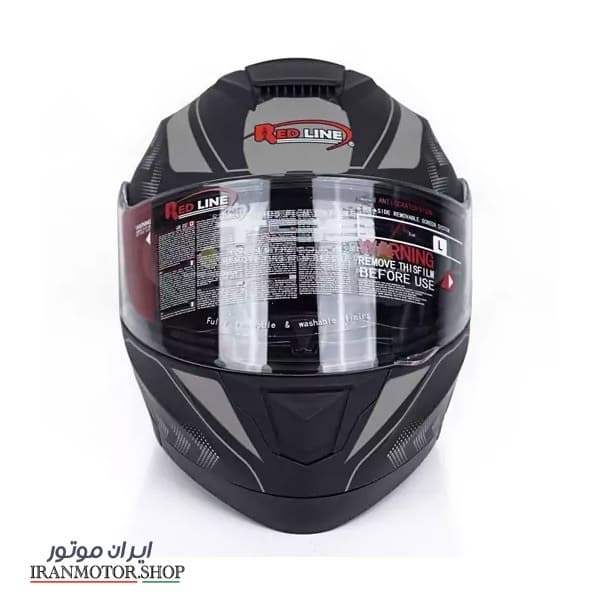 کلاه کاسکت فک متحرک ردلاین مدل 937 طرح grey arrow mt بلوتوث دار — تصویر ۲