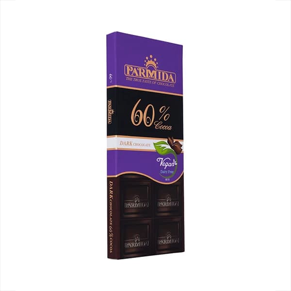 شکلات تابلت تلخ 60 درصد پارمیدا 80g — تصویر ۳
