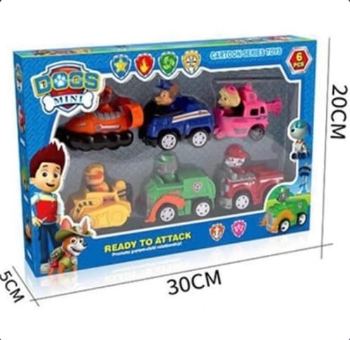 ست ماشین اسباب بازی سگ‌های نگهبان Paw Patrol | ۶ عددی — تصویر ۲