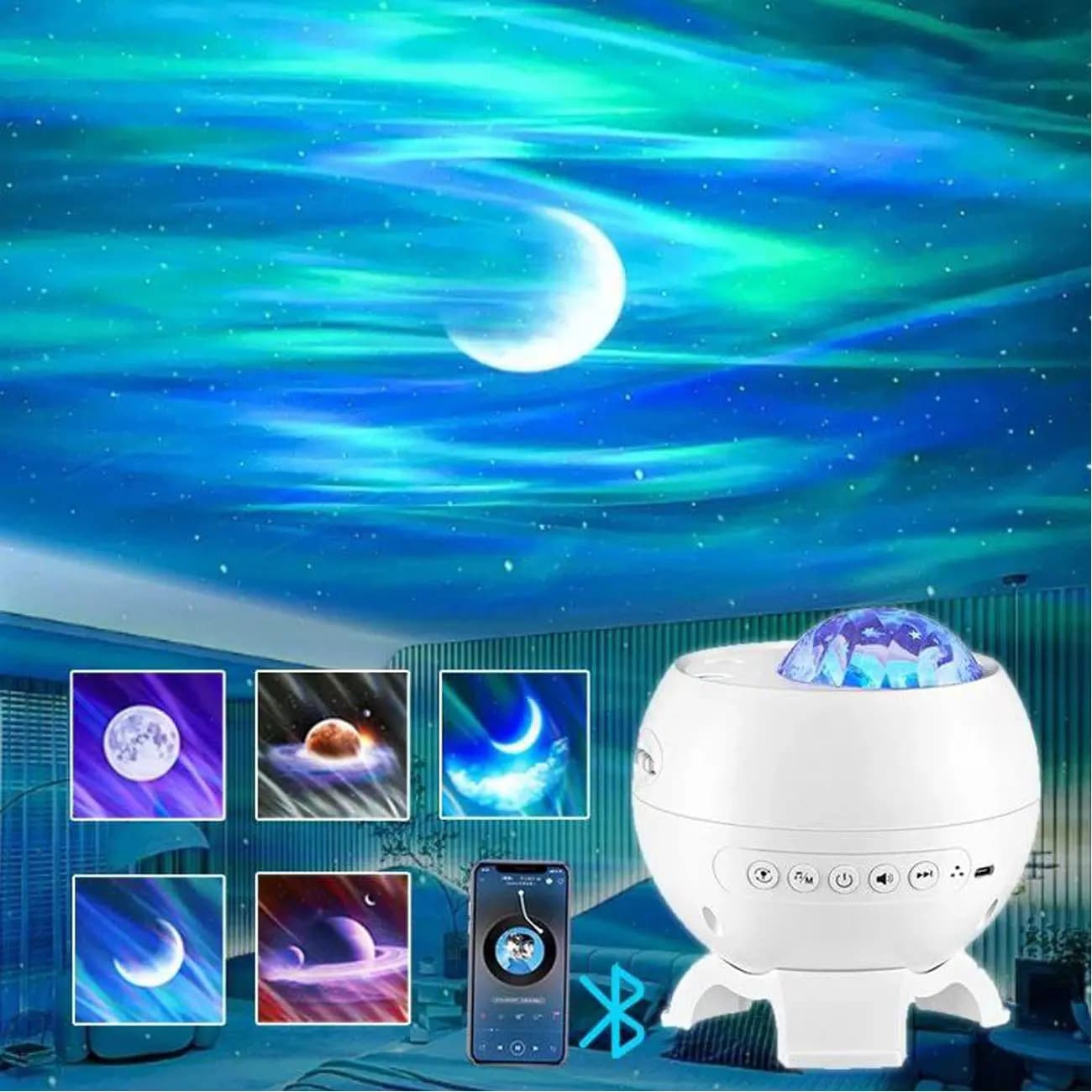 پروژکتور نوری و چراغخواب شفق قطبی و کهکشان مدل WH-E12B