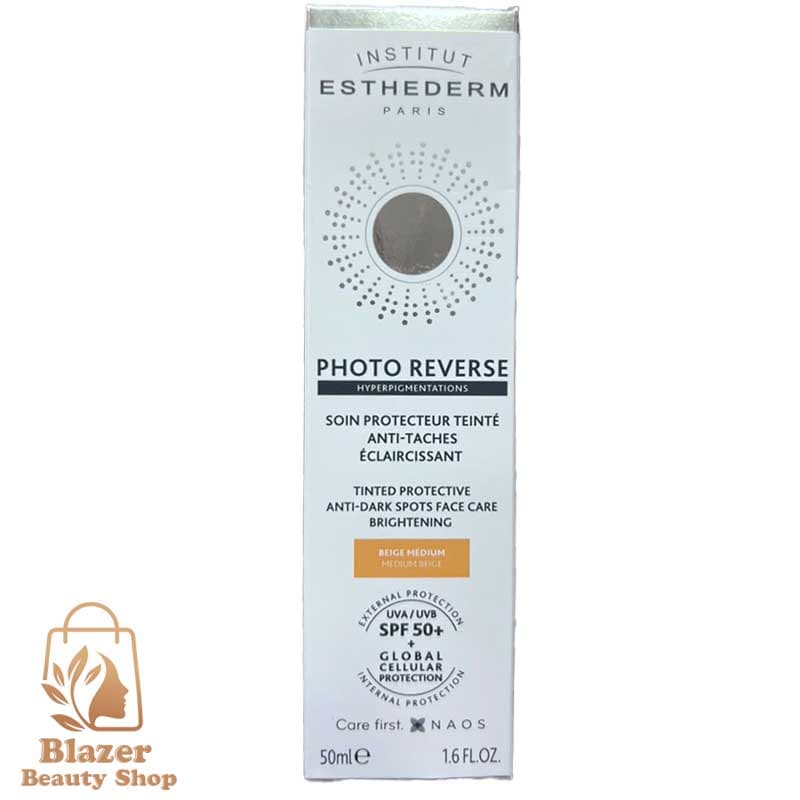 کرم ضد آفتاب رنگی استدرم Photo Reverse SPF 50+ بژ متوسط 50 میل