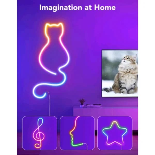 ریسه هوشمند نئون فلکسی RGB-IC App طول 5 متر — تصویر ۴