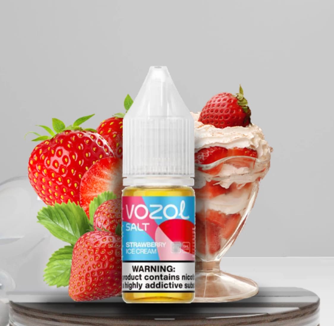 وزول طعم بستنی توت فرنگی (VOZOL Salt Strawberry Ice Cream)