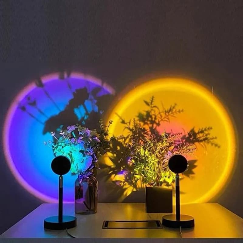 سانست لامپ Sunset lamp چراغ نور ثابت RGB — تصویر ۳