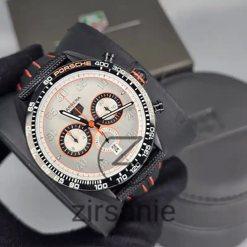 ساعت مچی مردانه تگ هویر پورشه new مشکی نارنجی Tag Heuer Porsche new Black Orange — تصویر ۲