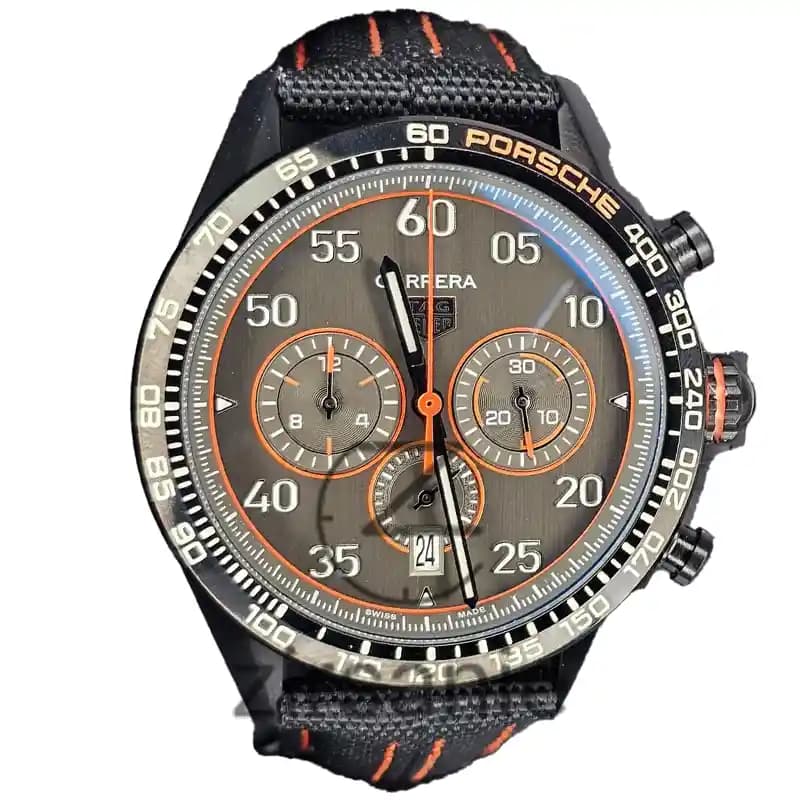 ساعت مچی مردانه تگ هویر پورشه new مشکی نارنجی Tag Heuer Porsche new Black Orange — تصویر ۳