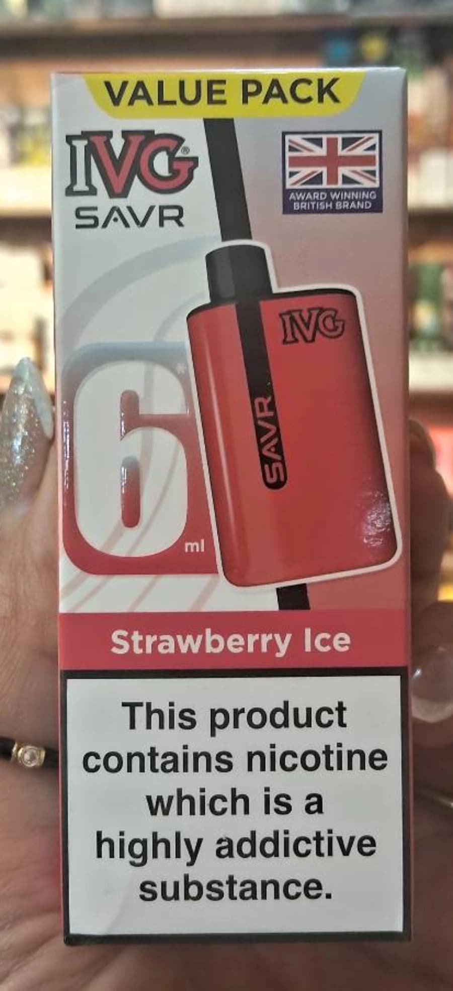 یکبارمصرف 3000 پاف ( Strawberry Ice) IVG توت فرنگی یخ