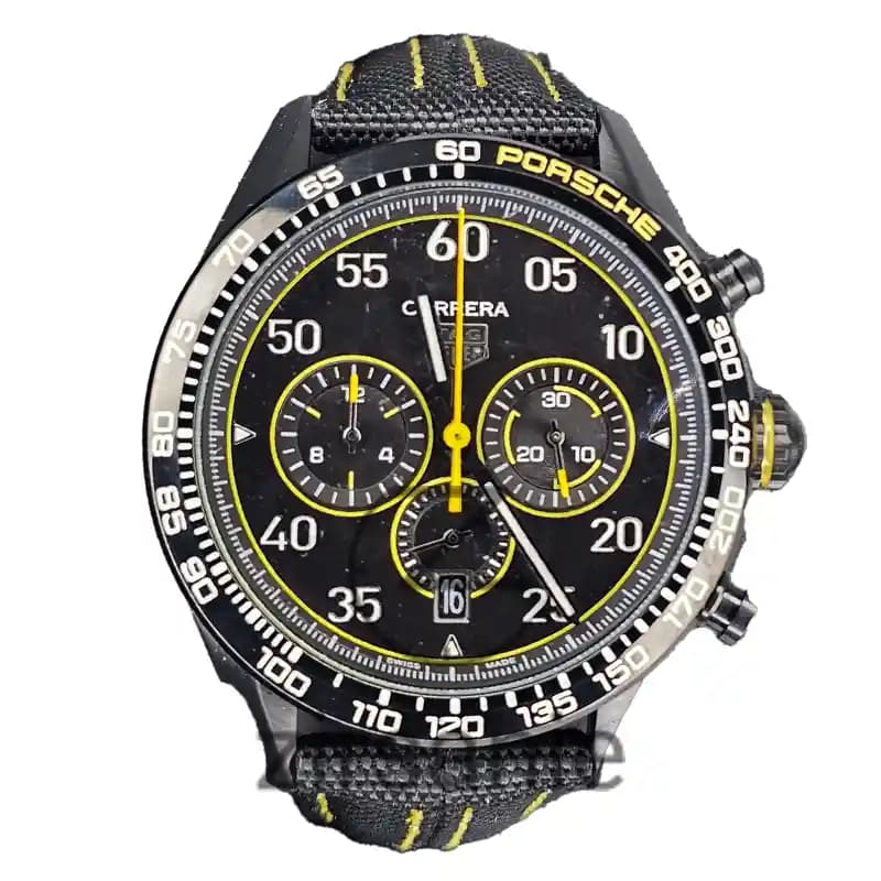 ساعت مچی مردانه تگ هویر پورشه new مشکی زرد Tag Heuer Porsche new Black Yellow