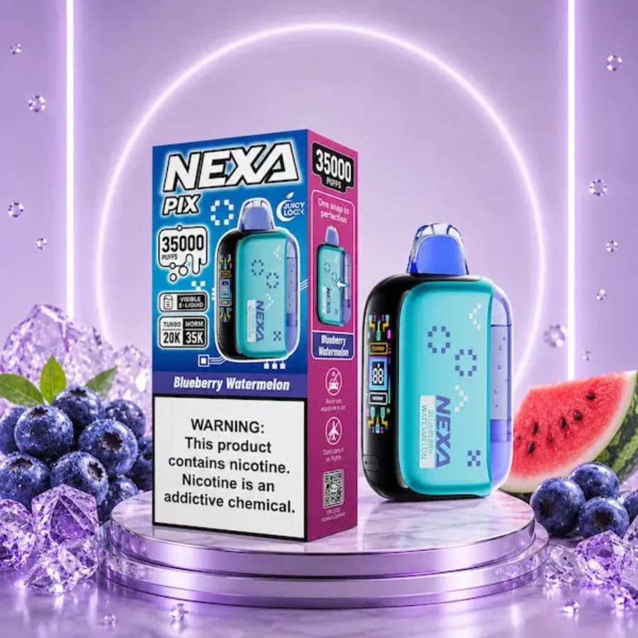 یکبار مصرف 35,000 طعم ترکیبی از بلوبری شیرین و هندوانه آبدار( blueberry watermelon) نکسا NEXA