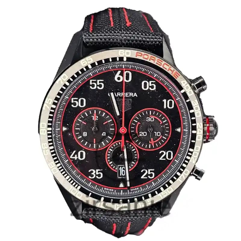 ساعت مچی مردانه تگ هویر پورشه new مشکی قرمز Tag Heuer Porsche new Black Red