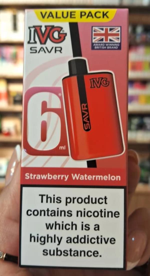 یکبار مصرف 3000 پاف طعم هندوانه توت فرنگی (watermelon strawberry)IVG