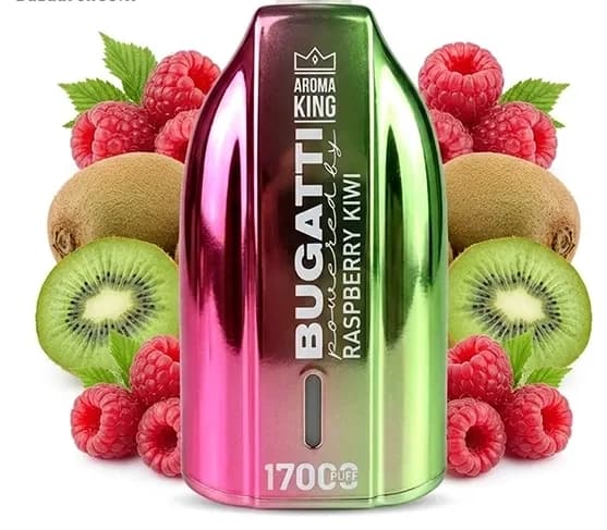 یکبار مصرف با طعم تمشک و کیوی (Raspberry Kiwi) BUGATTI