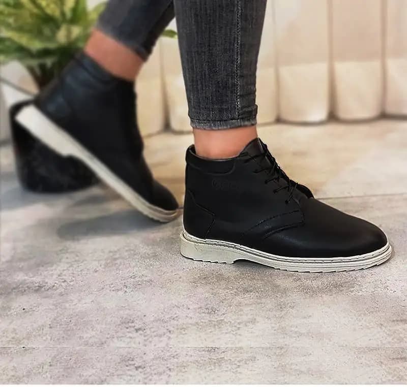 کفش ساقدار مردانه Black ecco — تصویر ۴
