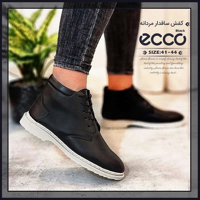 کفش ساقدار مردانه Black ecco — تصویر ۷