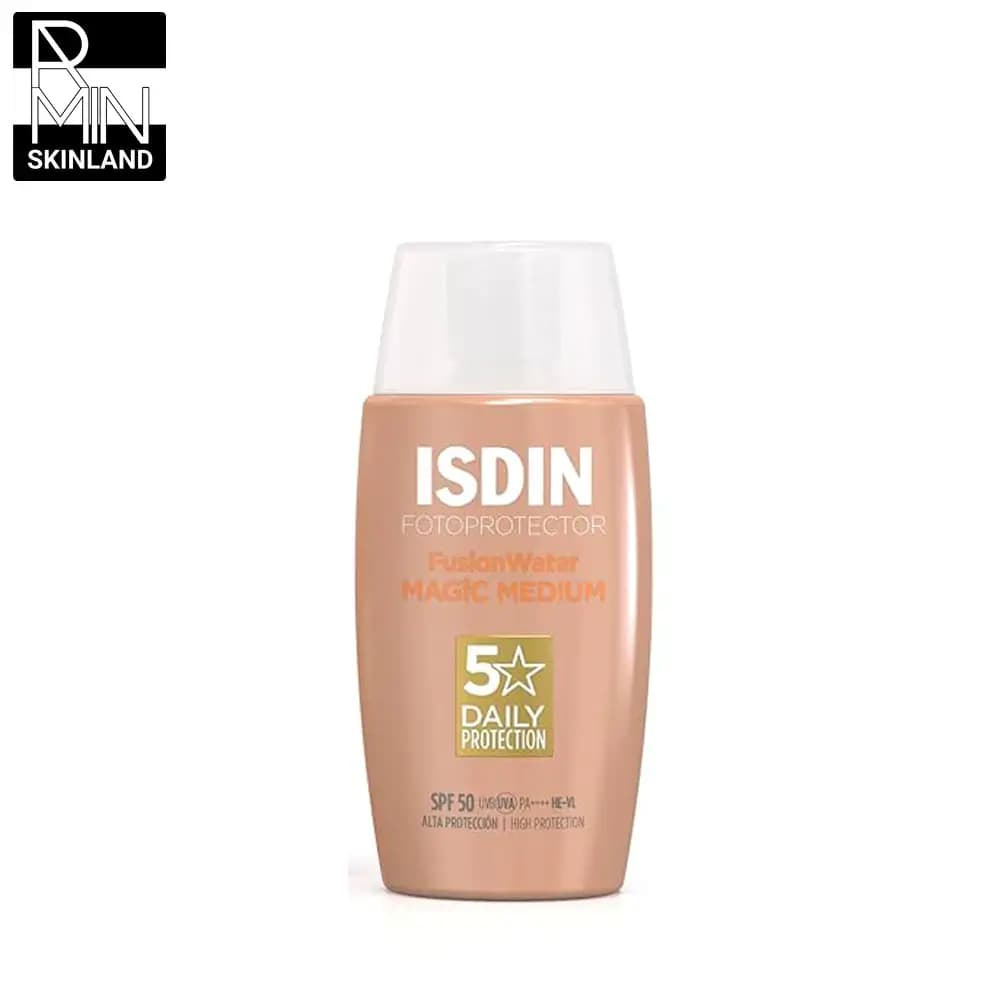 ضد آفتاب رنگی ایزدین مدل فیوژن واتر مجیک SPF50 حجم 50ml