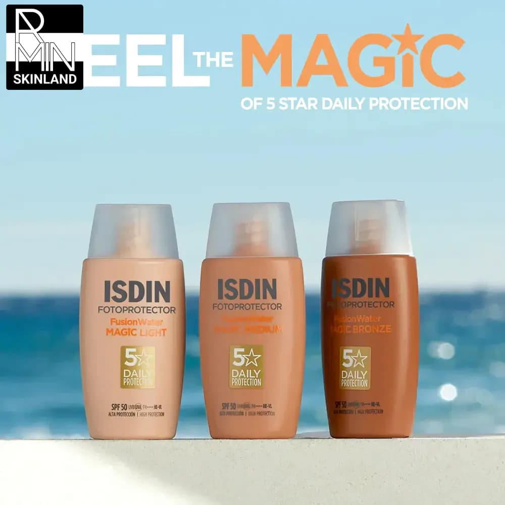 ضد آفتاب رنگی ایزدین مدل فیوژن واتر مجیک SPF50 حجم 50ml — تصویر ۳