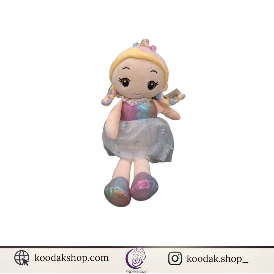 عروسک دخترانه لباس براق
