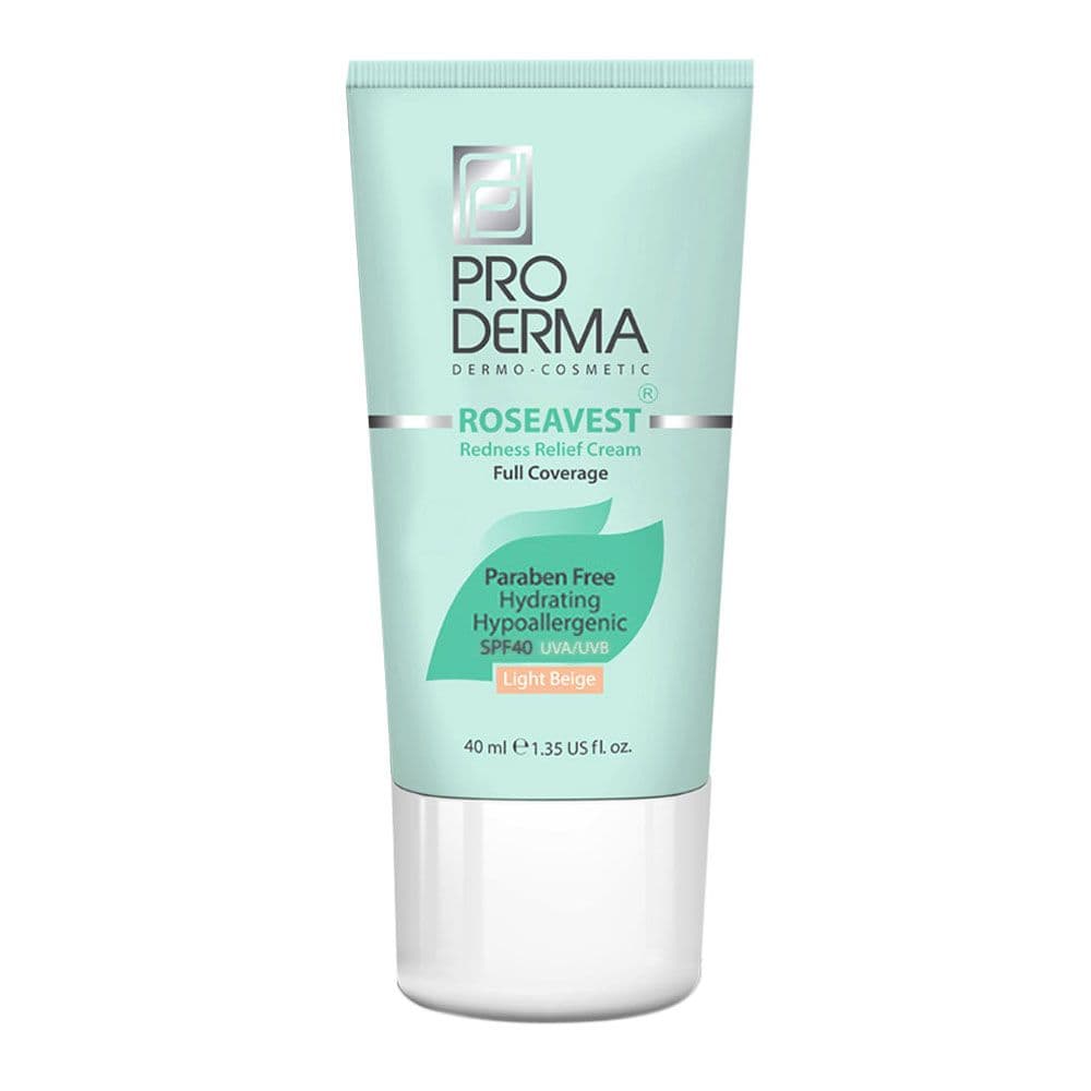 کرم مرطوب کننده رنگی بژ روشن SPF40 مناسب پوست معمولی و حساس پرودرما