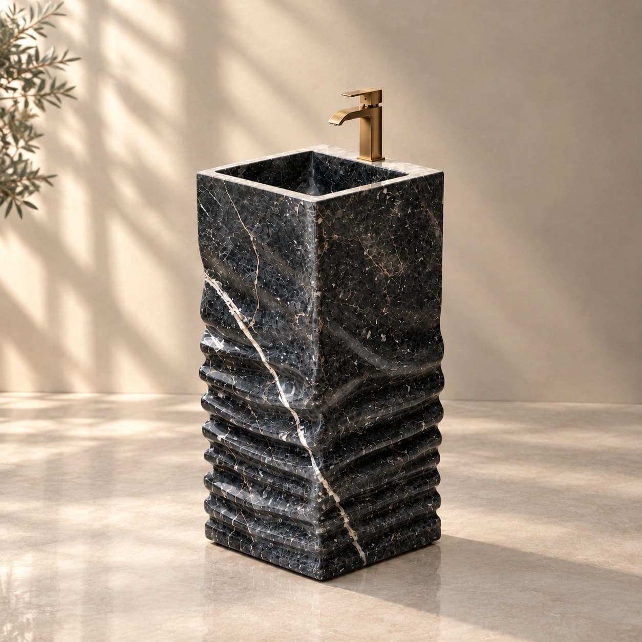 روشویی سنگی مرمریت ایستاده