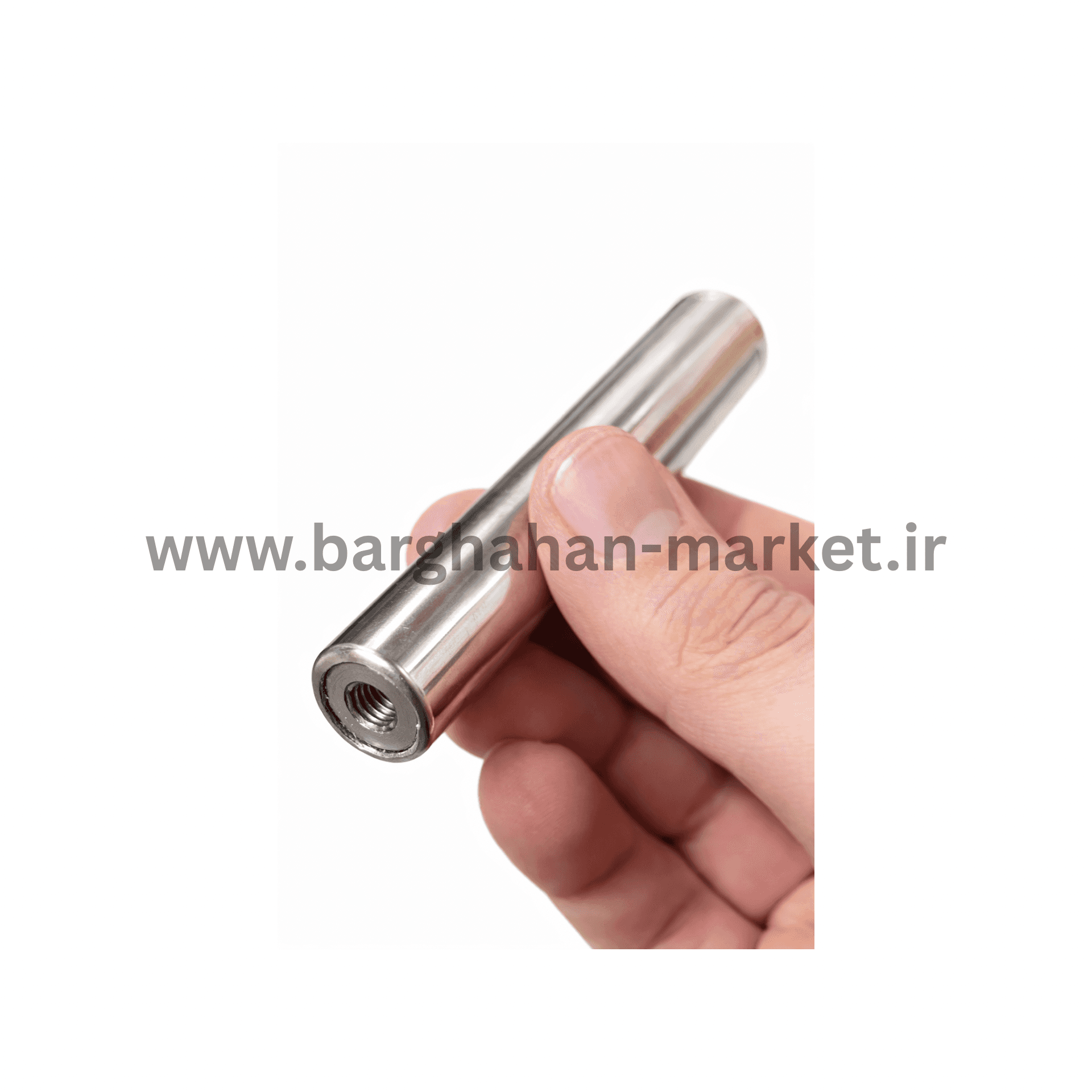 آهنربای میله ای نئودیمیومی قطر 2 طول 10 سانتی متر رزوه m6 یک عددی