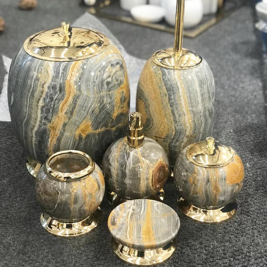 ست سرویس بهداشتی سنگی مرمر چند رنگ