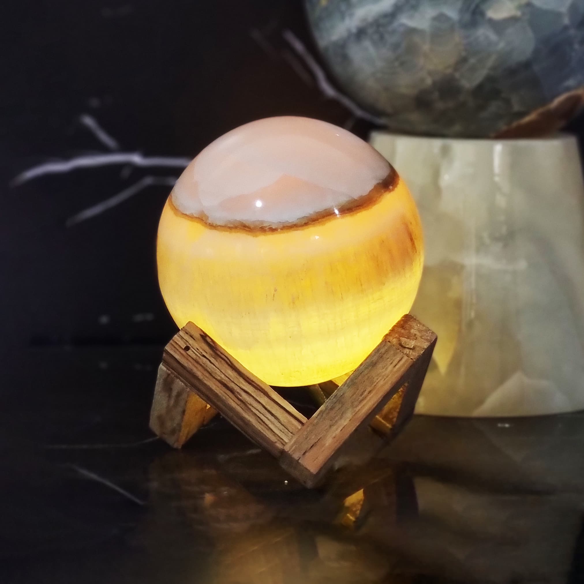 چراغ خواب سنگی مرمر