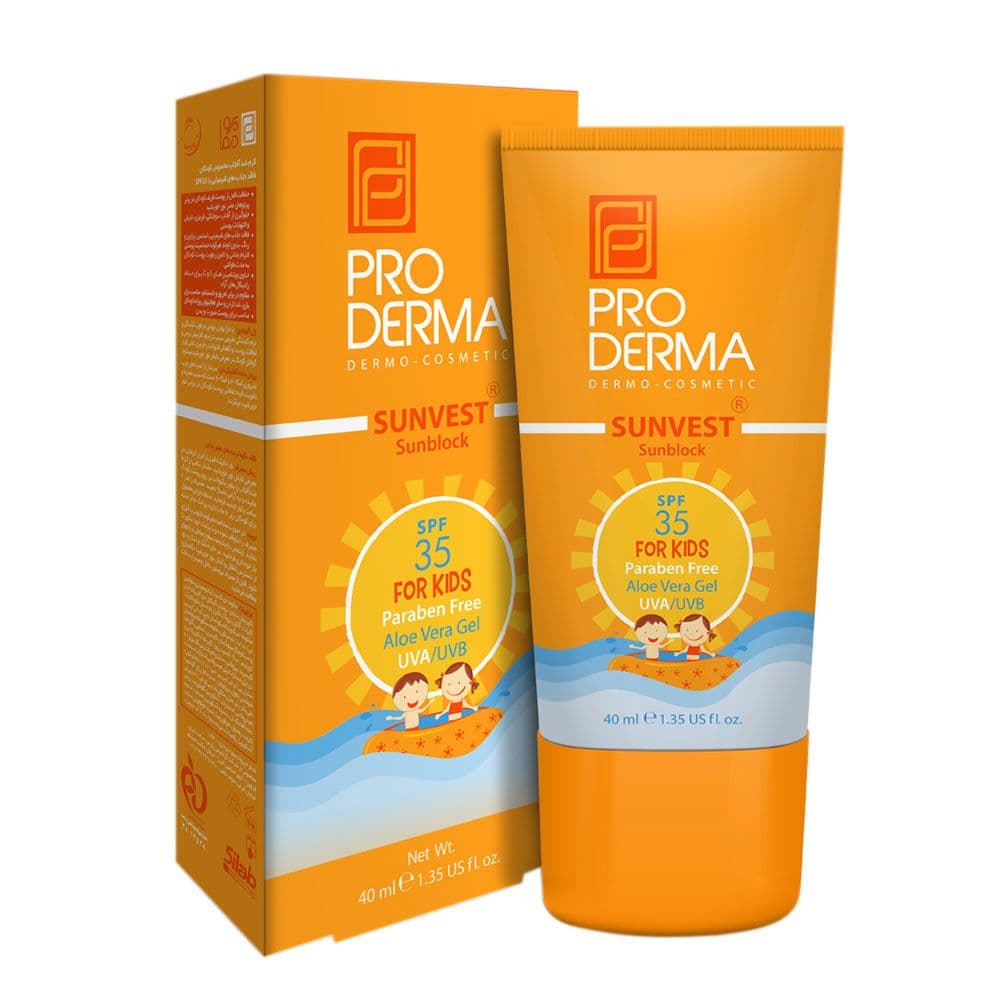 ضد آفتاب مخصوص کودکان فاقد جاذبه‌های شیمیایی SPF35 پرودرما — تصویر ۲
