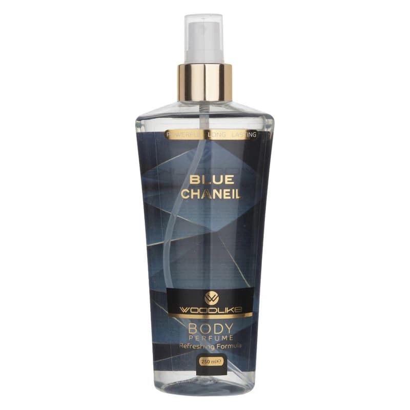 بادی اسپلش مردانه وودلایک مدل Blue Chaneil حجم 250 میلی لیتر